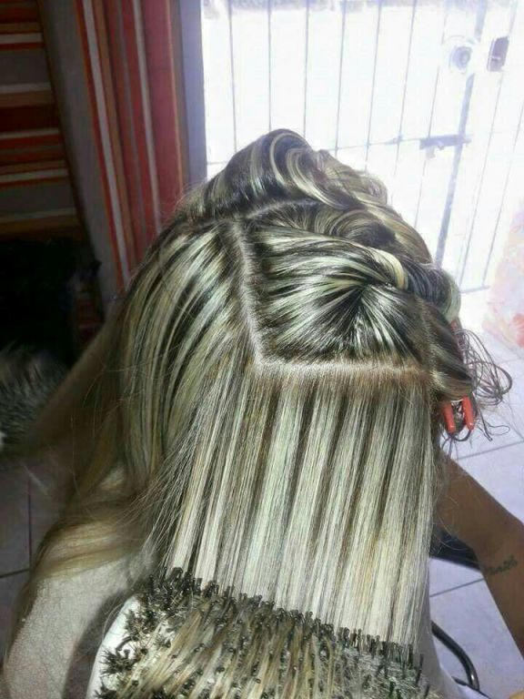 Luzes marcada cabelo cabeleireiro(a)