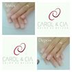Alongamento de unhas em acrygel.