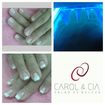 Alongamento de unhas em acrygel e francesa definitiva.