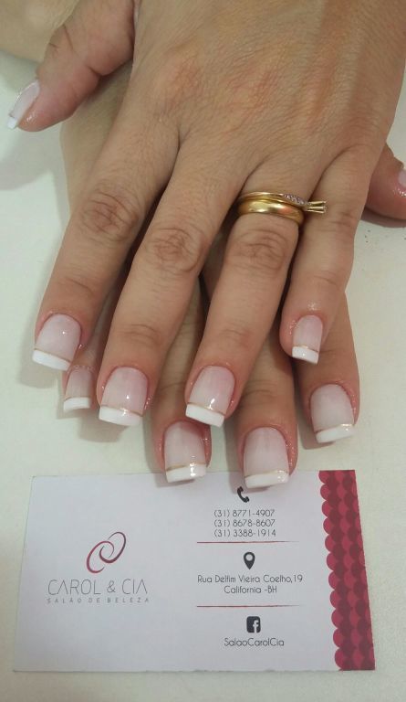 Alongamento de unhas em acrygel e decoracao francesa. unha manicure e pedicure cabeleireiro(a) maquiador(a) gerente
