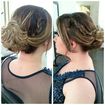Penteado com trança e coque desestruturado