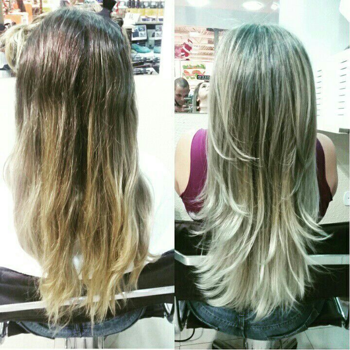 antes e depois cabelo cabeleireiro(a) maquiador(a) designer de sobrancelhas