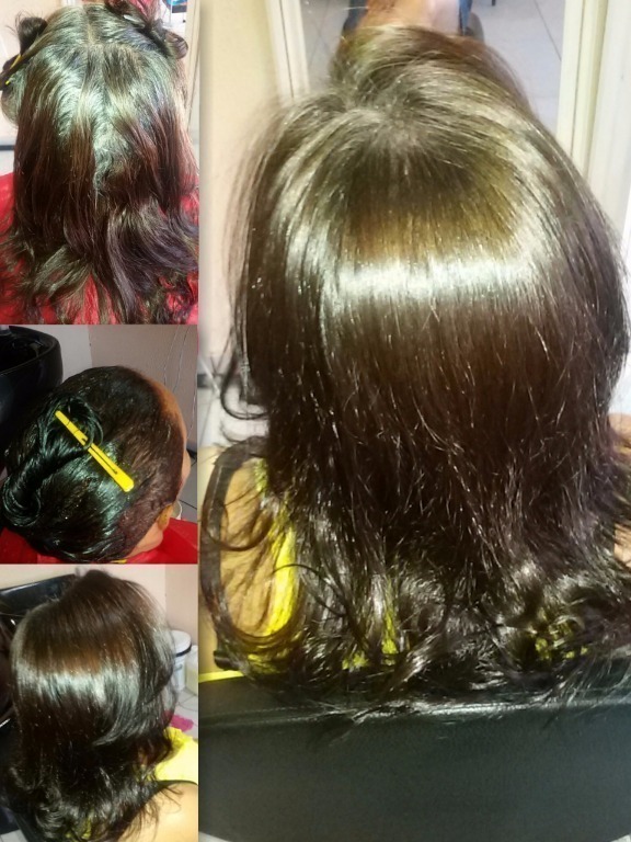 Coloraçao  e escova simples cabeleireiro(a)