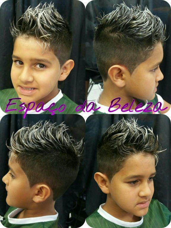 luzes em cabelo masculino infantil