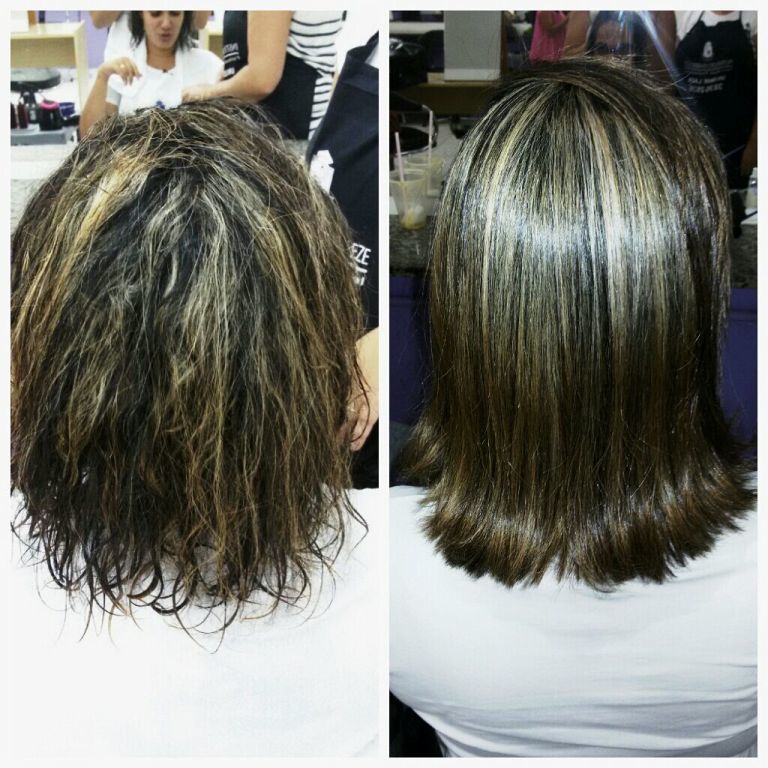 Antes e depois do botox 🔝 cabelo auxiliar cabeleireiro(a)