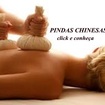 PINDAS CHINESAS
Originária das antigas terapias orientais, a Pinda chinesa é uma massagem realizada por todo corpo com trouxinhas (pindas), feitas de saquinhos de linho ou algodão, contendo sal marinho, ervas medicinais, aromáticas e especiarias que possuam propriedades tanto estimulantes como relaxantes. 
As pindas são aplicadas com manobras de massagens suaves por todo o corpo, promovendo um relaxamento profundo e a reconexão com nosso interior. Durante a massagem,  atuam também os princípios da aromaterapia, pois o aroma das ervas estimula através do sentido olfativo, um estado de tranquilidade e conforto. 