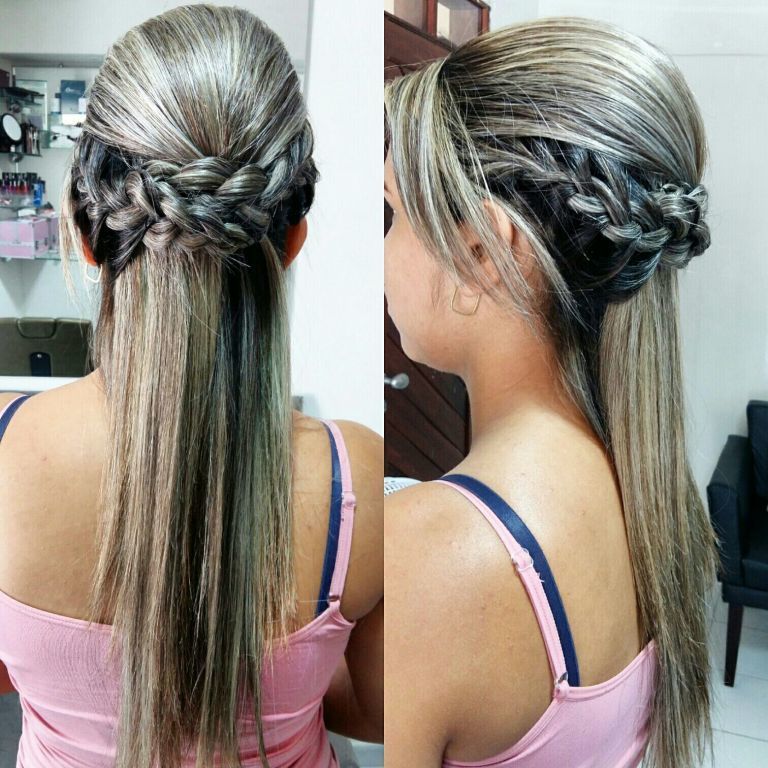 Penteado com tranças cabelo cabeleireiro(a) maquiador(a) gerente