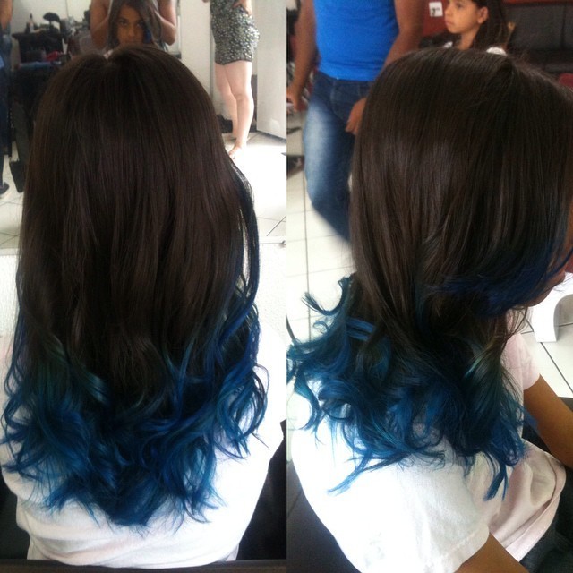 #haircolors #blue #azul #californiana  cabeleireiro(a) designer de sobrancelhas manicure e pedicure