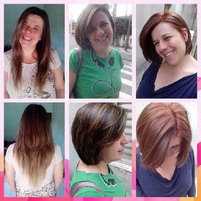 #antesepois #corte #cut #cor #color #ruiva #curtaeruiva cabeleireiro(a) designer de sobrancelhas manicure e pedicure