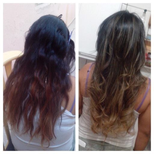 #antesedepois #ombrehair #lindo  cabeleireiro(a) designer de sobrancelhas manicure e pedicure