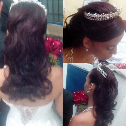 #penteadosemipreso #noiva #grandedia cabeleireiro(a) designer de sobrancelhas manicure e pedicure