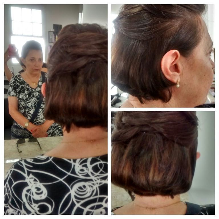 Meio preso cabelo cabeleireiro(a) maquiador(a) maquiador(a) cabeleireiro(a)