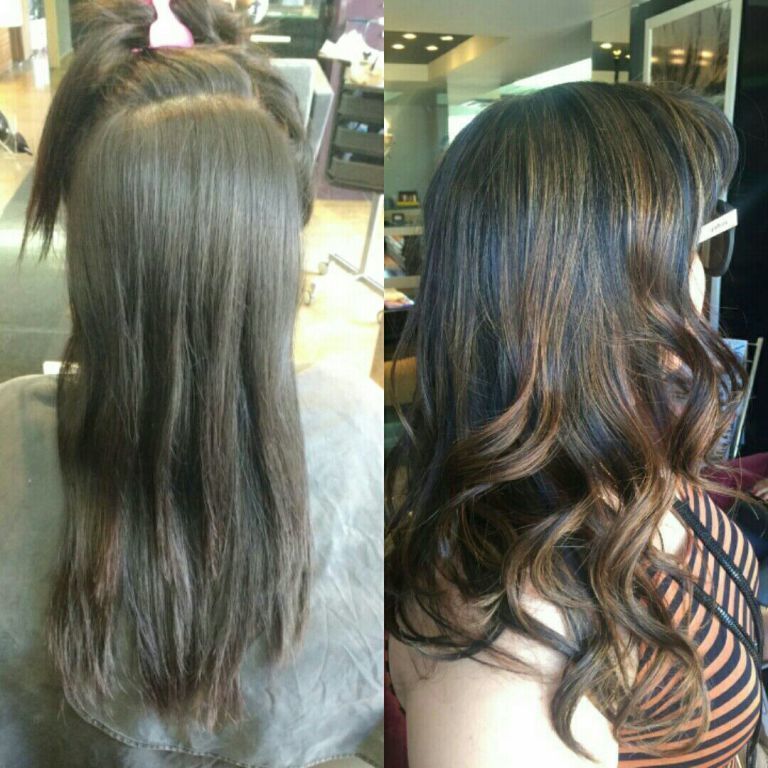 Antes e Depois, marrom iluminado! cabeleireiro(a)