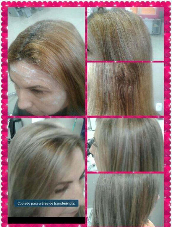 coloração  d raiz.  e mechas  dois tons cabelo cabeleireiro(a)
