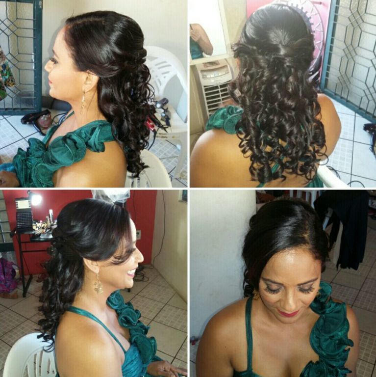 Penteado em formanda de Estética e Cosmetologia da Unifacs. cabelo cabeleireiro(a) esteticista massoterapeuta