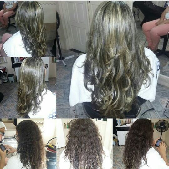 Luzes e escova 👌 cabelo cabeleireiro(a) esteticista massoterapeuta