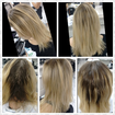 Mechas na touca.