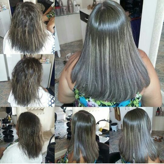 Selagem antes e depois. cabelo cabeleireiro(a) esteticista massoterapeuta