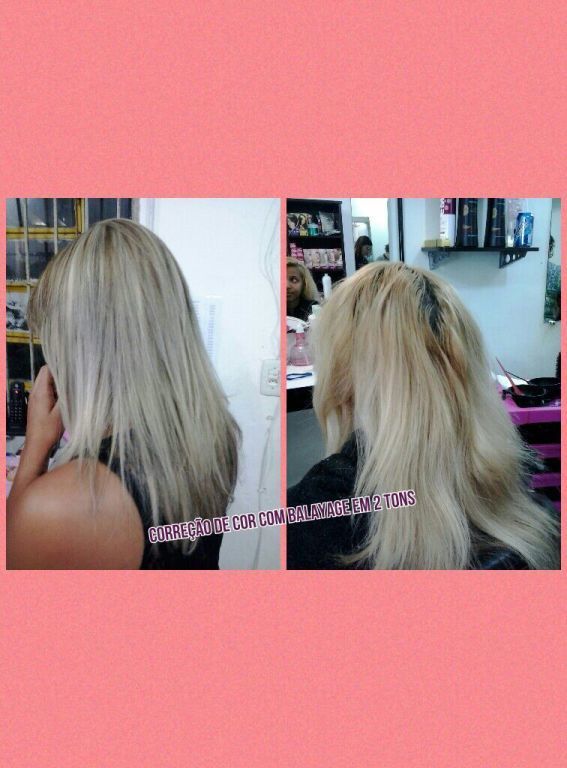 Correção de cor com Balayage em 2 tons cabelo cabeleireiro(a)
