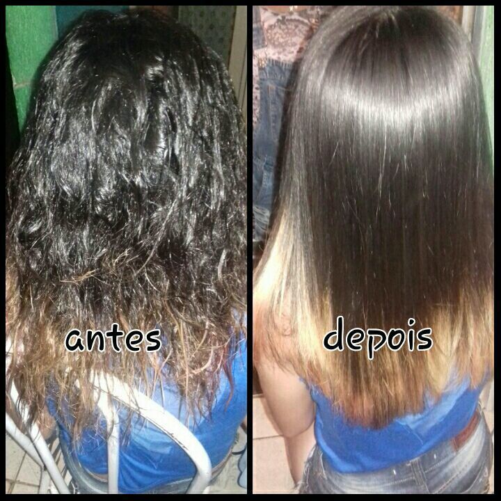 Progresiva "Zap" antes e depois 😁 cabelo cabeleireiro(a)