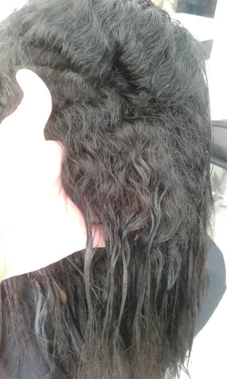 Cabelo natural (ondulação firme)antes do Alisamento definitivo cabelo cabeleireiro(a) maquiador(a)
