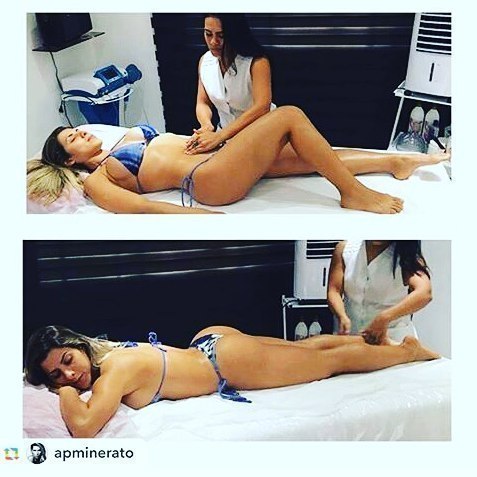 fazendo drenagem na Ana Paula Minerato(Panicat) esteticista recepcionista