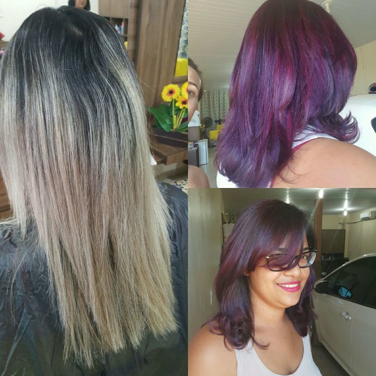 Do loiro ao margenta... tonalidade que tem pigme. tos vermelho e violeta... cabelo cabeleireiro(a) empresário(a)