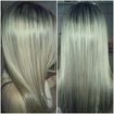 Retoque de mechas, matização das mechas e reposição de massa