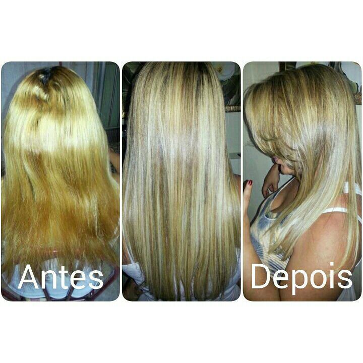 Mechas invertidos + correção da cor + raiz esfumaçada + hidratação profunda cabelo cabeleireiro(a) maquiador(a)