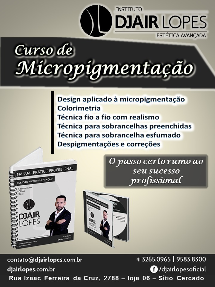 Micropigmentação completa estética esteticista micropigmentador(a) designer de sobrancelhas dermopigmentador(a)