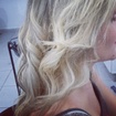 Loiro total platinado com babyliss