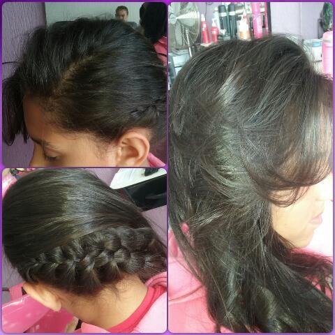 penteado lateral com trança cabelo cabeleireiro(a) designer de sobrancelhas maquiador(a) vendedor(a)