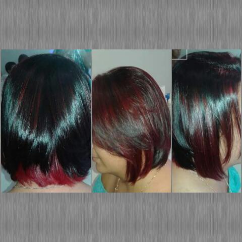 mechas vermelhas cabelo cabeleireiro(a) designer de sobrancelhas maquiador(a) vendedor(a)