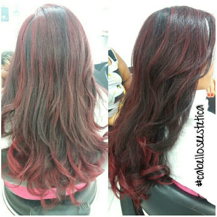 Mechas Vermelho Intenso esteticista cabeleireiro(a)
