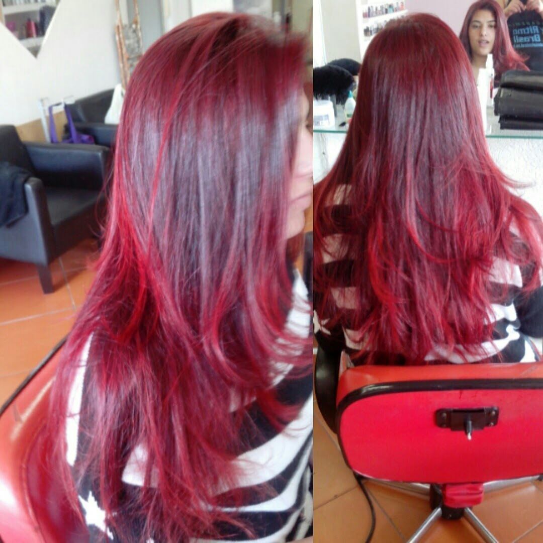 Ombre Hair  vermelho cabeleireiro(a) designer de sobrancelhas dermopigmentador(a)