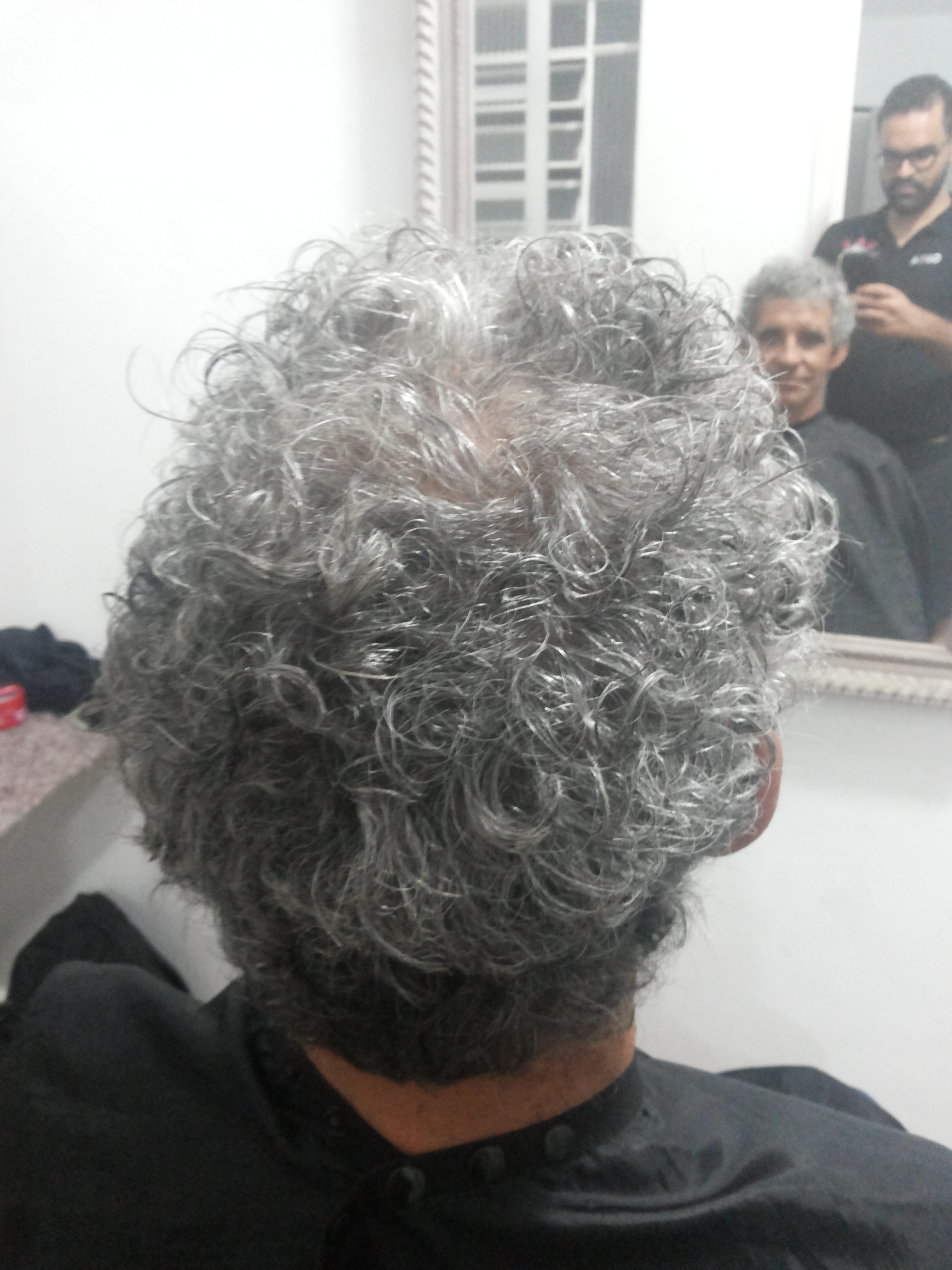 Antes (100% tesoura) cabelo auxiliar cabeleireiro(a)