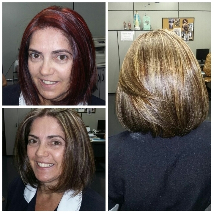 Remoção de coloração vermelha sem danificar a fibra capilar cabelo empresário(a)
