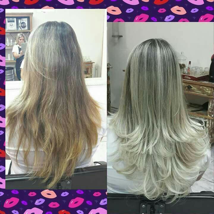 Mechas antes e depois cabelo cabeleireiro(a)