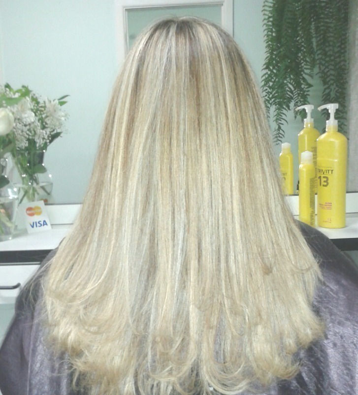 Cabelos com mechas cabelo 