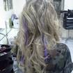Cabelo para Festa Halloween - mechas em tic tac roxas - fantasia Bruxa