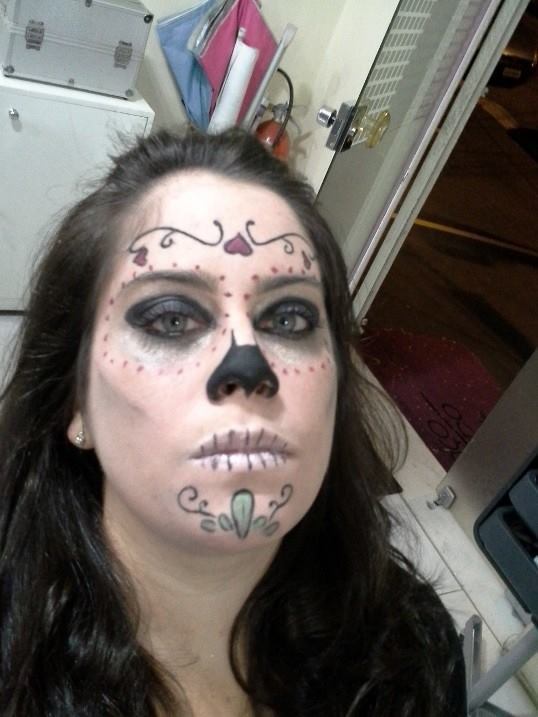 Make Caveira Mexicana maquiagem cabeleireiro(a) maquiador(a)