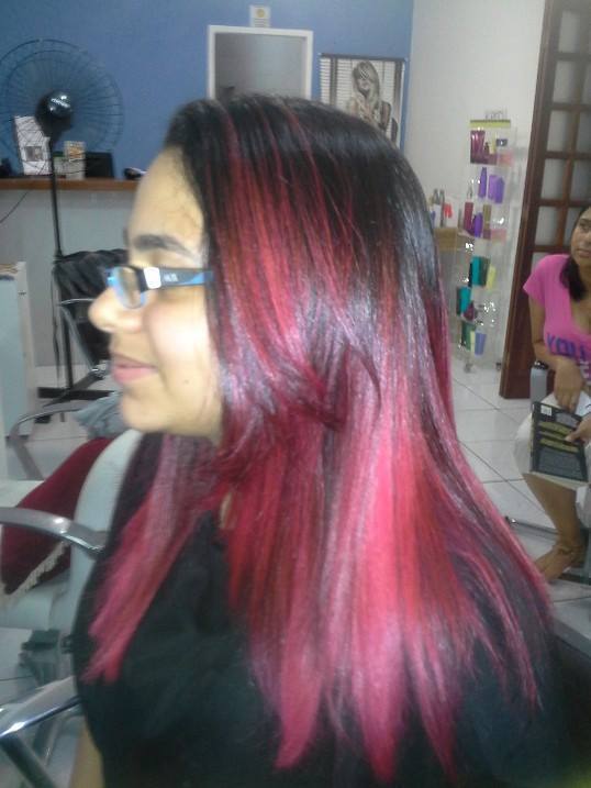Lateral Calif. Ombre Hair - Adolescente tom rosa Pink cabelo cabeleireiro(a) maquiador(a)