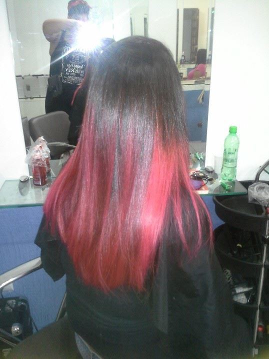 Reflexo Californiano Ombre Hair - Adolescente - tom rosa Pink - Corte em  leve "U" cabelo cabeleireiro(a) maquiador(a)