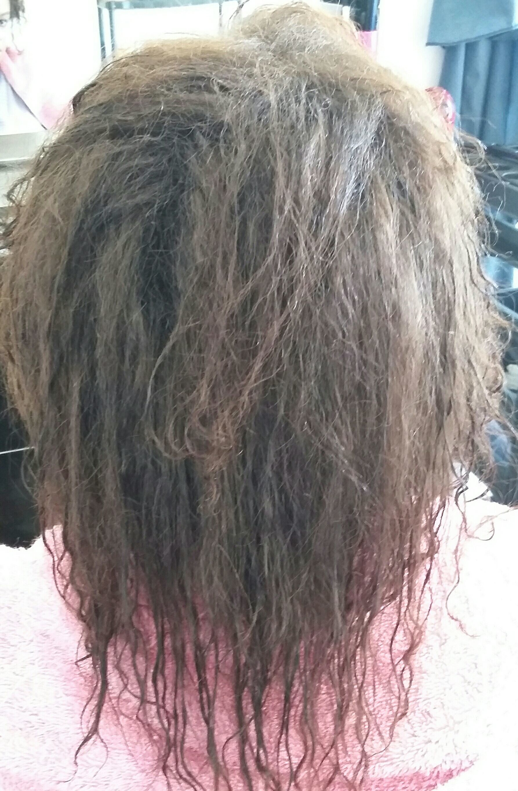 Antes da progressiva Maria escandalosa cabelo cabeleireiro(a)