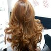 Alongamento com tela, corte desfiado, coloração permanente 5.34