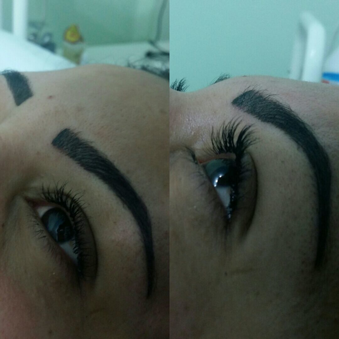 Sobrancelha fio a fio técnica microbland. Cílios fio a fio!  estética designer de sobrancelhas maquiador(a)
