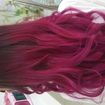 Cabelo descolorido com 20vl e coloração hard pink da keraton.