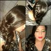 Penteado e maquiagem .