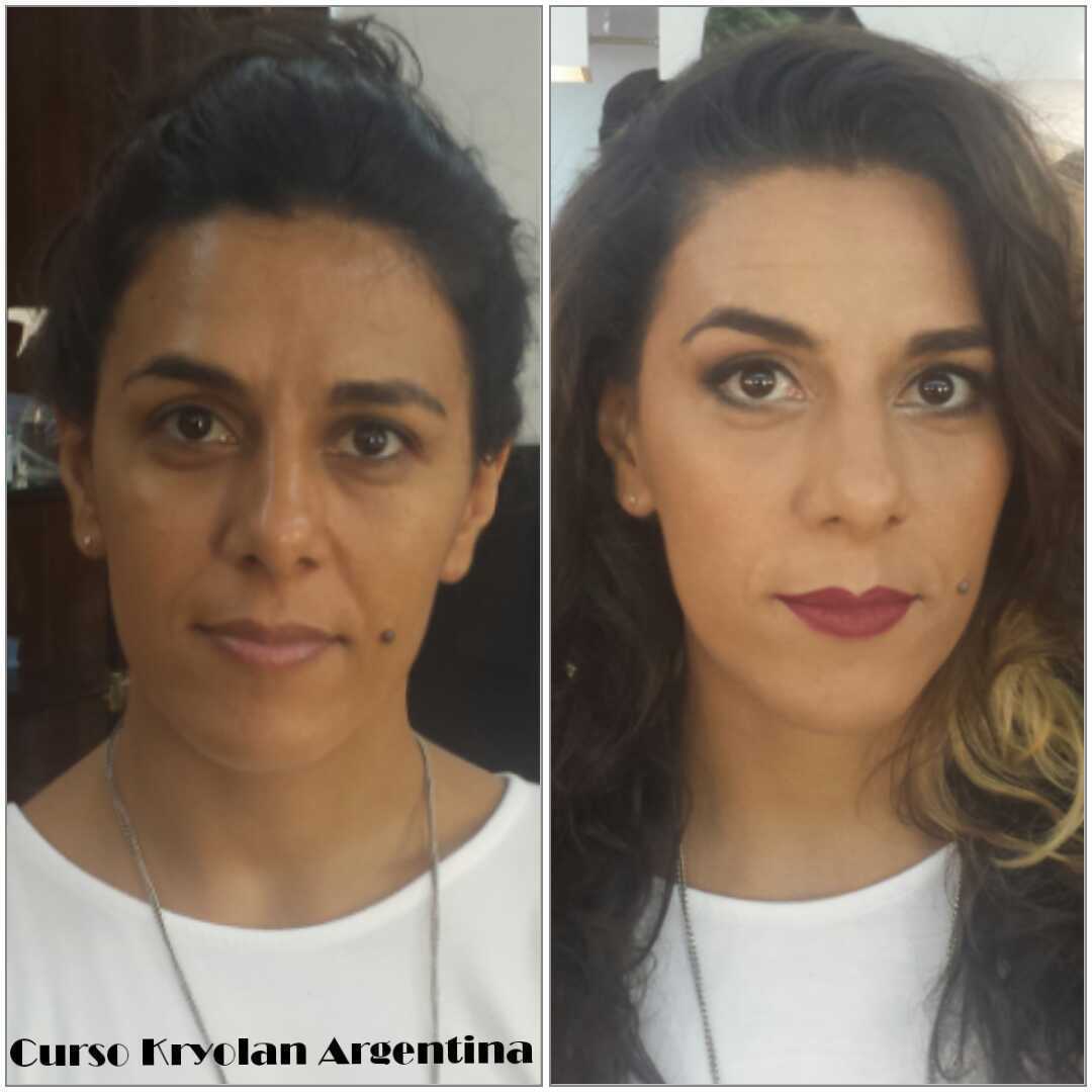 Modelo do curso na Kryolan Argentina. maquiagem maquiador(a)