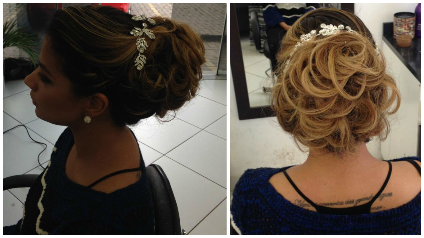 Coque Rainha com volume para Noiva cabelo cabeleireiro(a) maquiador(a) auxiliar cabeleireiro(a)